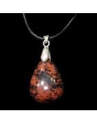 Pendentif Obsidienne acajou pm sur cordon