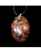 Pendentif Obsidienne acajou GM sur cordon