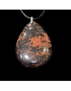 Pendentif Obsidienne acajou GM sur cordon