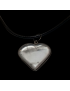 Pendentif Cristal de roche Cœur serti Argent 925