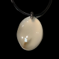 Pendentif Agate blanche étoilée ovale sur cordon