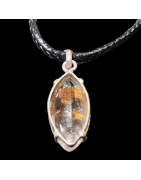 Pendentif Quartz Hématoïde sur cordon