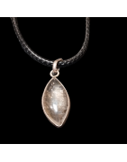 Pendentif Quartz Tourmaline sur cordon