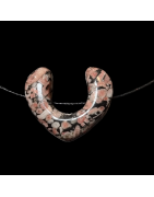 Pendentif Jaspe Pop sur câble acier noir