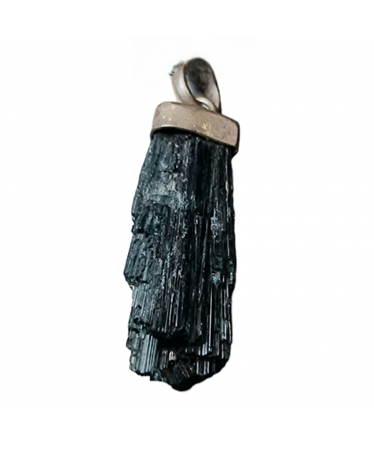 Pendentif Epidote verte sur chaîne