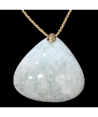 Pendentif Amazonite sur chaîne dorée