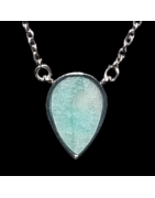 Pendentif Amazonite goutte sur chaîne