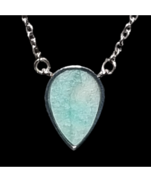 Pendentif Amazonite goutte sur chaîne