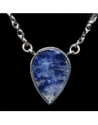 Pendentif Sodalite goutte sur chaîne