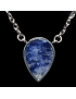 Pendentif Sodalite goutte sur chaîne