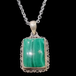 Pendentif Malachite Argent 925 avec chaîne
