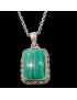 Pendentif Malachite Argent 925 avec chaîne