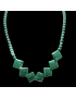 Collier Malachite triangles & pierres rondes