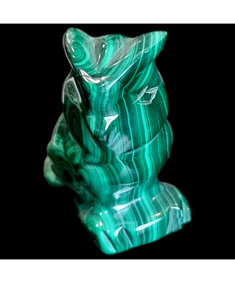 Figurine Malachite Chouette