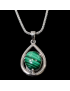 Pendentif Malachite avec chaîne Argent 925