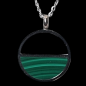 Pendentif Malachite rond avec chaîne