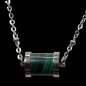 Pendentif Malachite cylindre avec chaîne