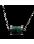 Pendentif Malachite cylindre avec chaîne