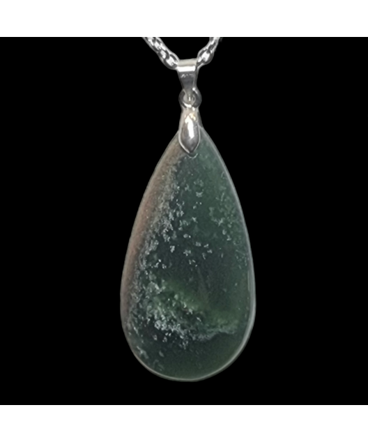Pendentif Serpentine goutte avec chaîne