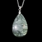 Pendentif Serpentine goutte avec chaîne