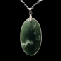 Pendentif Serpentine ovale avec chaîne