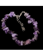 Bracelet améthyste baroque avec fermoir
