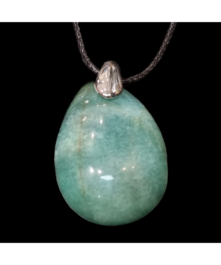 Pendentif Amazonite sur cordon