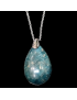 Pendentif Apatite bleue sur chaîne