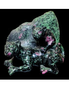 Pierre sculptée Rubis zoïsite Panthères