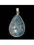 Pendentif Apatite bleue sertie Argent 925