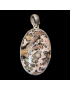 Pendentif Jaspe pop serti Argent 925