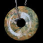Pendentif Jaspe océan donut avec chaîne