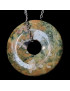 Pendentif Jaspe océan donut avec chaîne