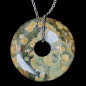 Pendentif Jaspe océan donut avec chaîne