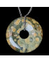 Pendentif Jaspe océan donut avec chaîne