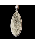 Pendentif Vésuvianite brute sertie Argent 925