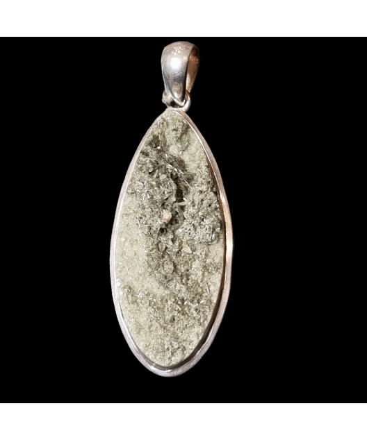 Pendentif Vésuvianite brute sertie Argent 925