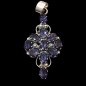 Pendentif Tanzanite sertie Fleur Argent 925