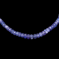 Collier Tanzanite pierres facettées avec fermoir Argent 925
