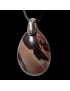 Pendentif Jaspe Picasso pierre roulée sur cordon