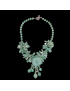 Collier Aventurine verte & Perles bouquet de fleur