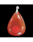 Pendentif Cornaline avec bélière