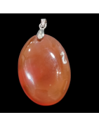 Pendentif Cornaline avec bélière