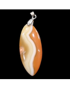 Pendentif Agate de feu avec bélière