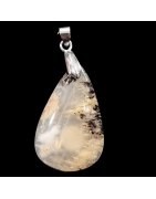 Pendentif Agate dendrite avec bélière