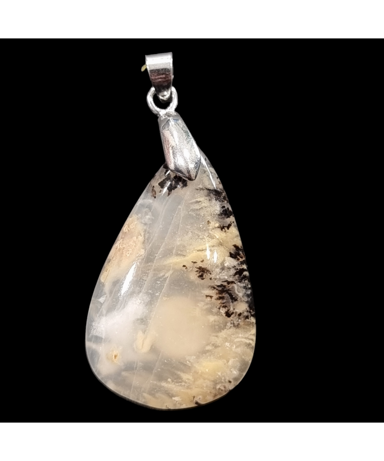 Pendentif Agate dendrite avec bélière