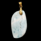 Pendentif Apatite bleue avec bélière dorée