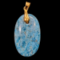 Pendentif Apatite bleue avec bélière dorée