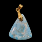 Pendentif Apatite bleue avec bélière dorée