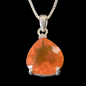 Pendentif Opale de feu & chaîne Argent 925